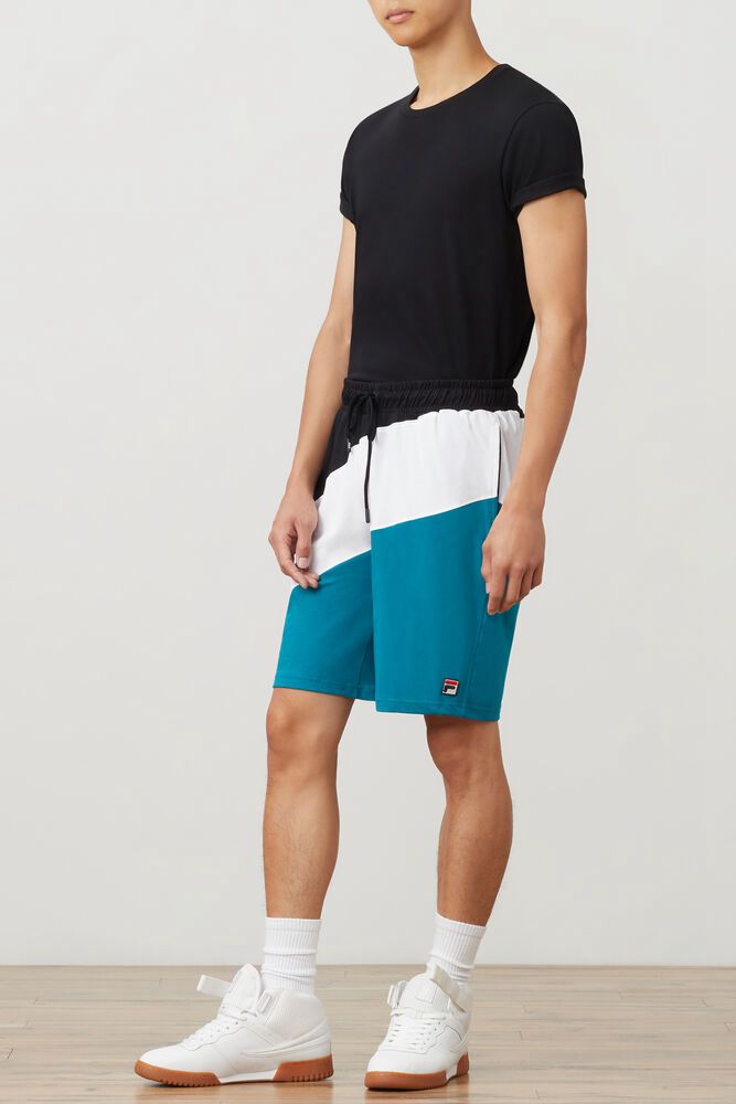 Fila Shorts Herre Hvide/Blå Damon PCA-685320